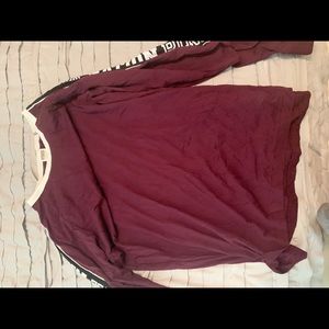 Victoria’s Secret PINK Maroon long sleeve shirt